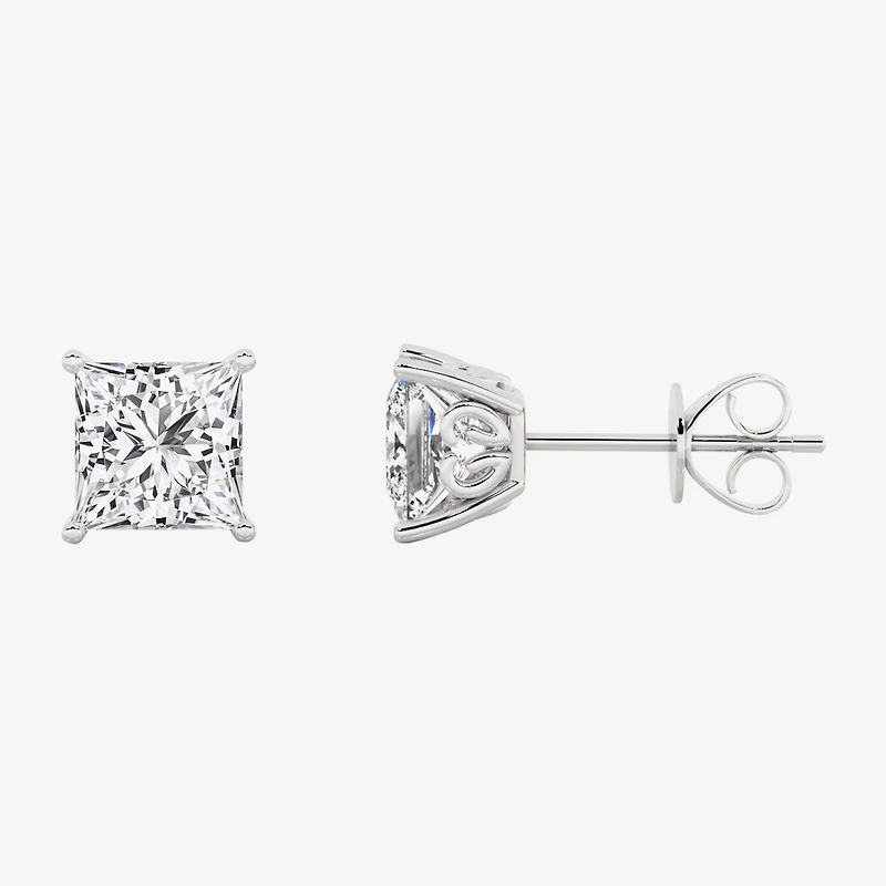 Grown Gorgeous (Vs2, F) 2 1/4 CT. T.W. Lab-Grown Diamond 14K Gold or Platinum 6.3mm Princess Stud Earrings