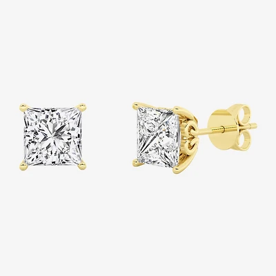 Grown Gorgeous (Vs2, F) 2 1/4 CT. T.W. Lab-Grown Diamond 14K Gold or Platinum 6.3mm Princess Stud Earrings