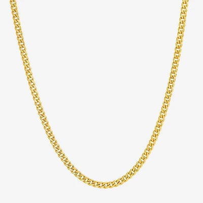 Made in Italy Unisex Adult 14K Gold 22 Inch Cuban Chain Necklace