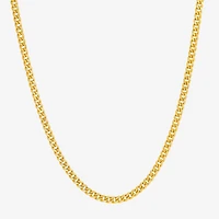 Made in Italy Unisex Adult 14K Gold 22 Inch Cuban Chain Necklace