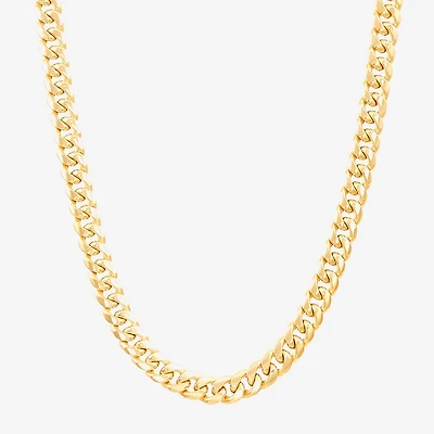Made in Italy Mens 10K White Gold 14K White Gold 22 Inch Curb Chain Necklace