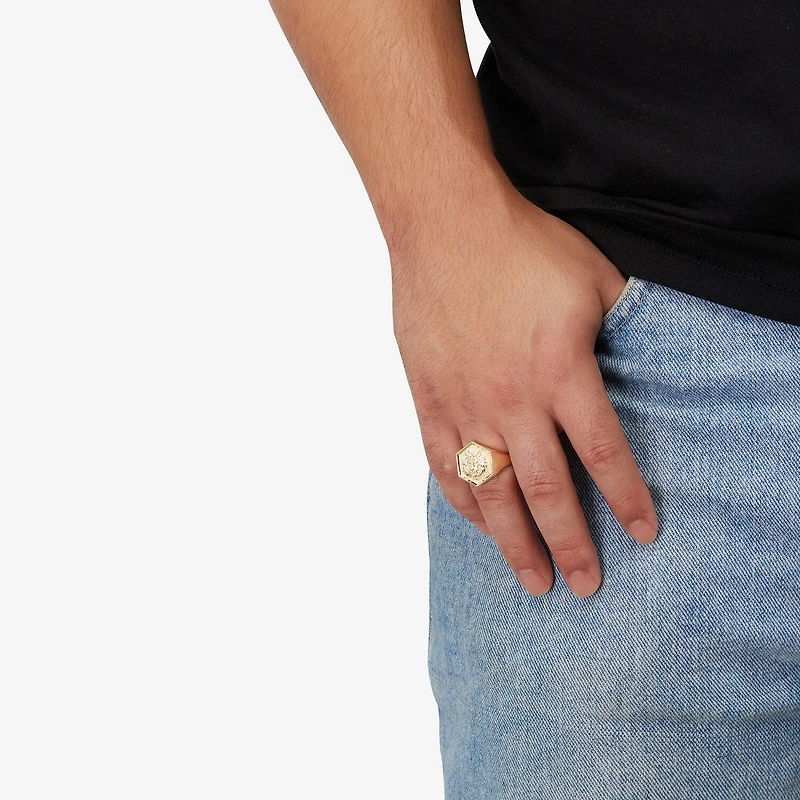Mens 10K Gold Signet Ring
