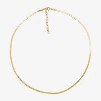 Made in Italy Unisex Adult 14K Gold 18 Inch Herringbone Chain Necklace