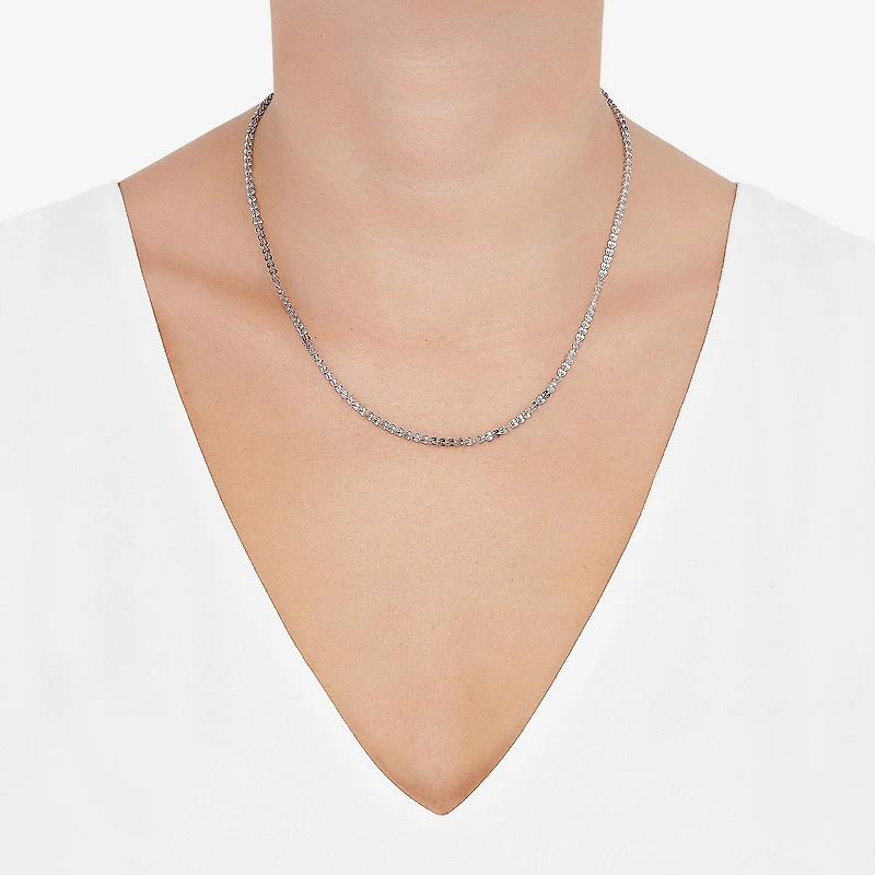 Unisex Adult 10K Gold 18 Inch Link Chain Necklace
