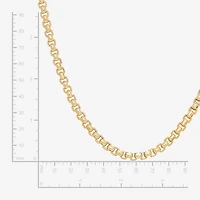 Made Italy Mens 14K Gold 20 Inch Box Chain Necklace