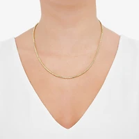 Made Italy Mens 14K Gold 20 Inch Box Chain Necklace