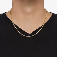 Made Italy Mens 14K Gold 20 Inch Box Chain Necklace