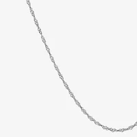 Womens 14K Gold Inch Singapore Chain Necklace