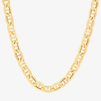 Made in Italy Mens 10K Gold 22 Inch Mariner Chain Necklace