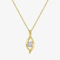 Yes, Please! Womens 1/10 CT. T.W. Lab Grown White Diamond 14K Gold Over Silver 2-pc. Jewelry Set