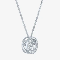 Yes, Please! (G-H, Si2-I1) Womens Diamond Accent Lab Grown White Diamond Accent Sterling Silver 18 Inch Pendant Necklace
