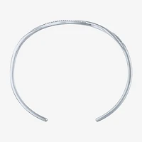 Yes, Please! Womens Diamond Accent White Diamond Accent Sterling Silver Cuff Bracelet
