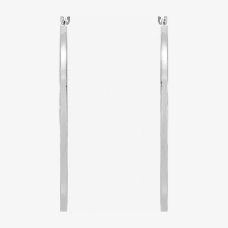 Womens 10K Gold 40mm Round Hoop Earrings