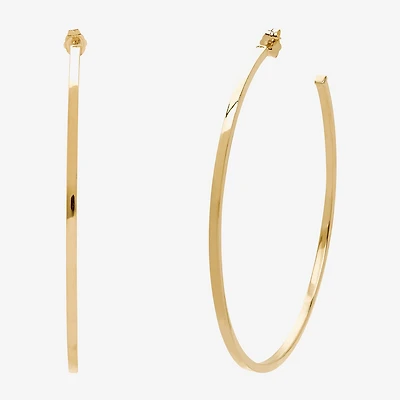 Womens 14K Gold 70mm Hoop Earrings