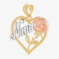 Nana Womens 14K Tri-Color Gold Heart Pendant