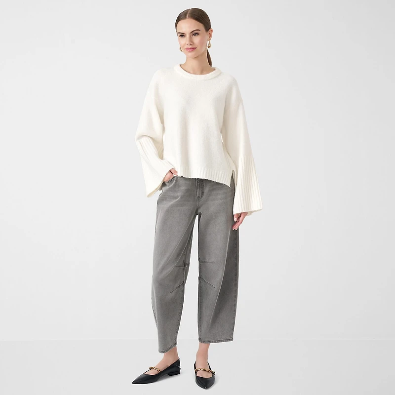 RM Rebecca Minkoff Womens Crew Neck Long Sleeve Pullover Sweater