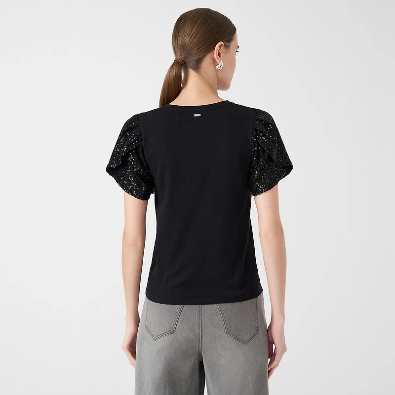 RM Rebecca Minkoff Womens Round Neck Short Sleeve T-Shirt