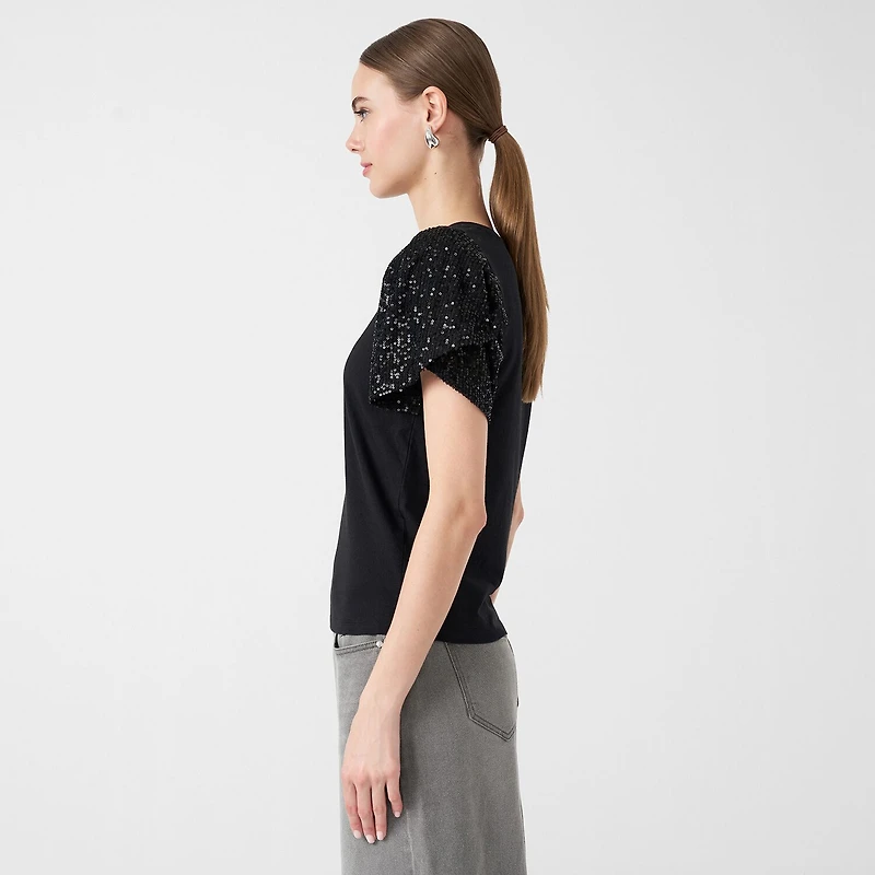 RM Rebecca Minkoff Womens Round Neck Short Sleeve T-Shirt