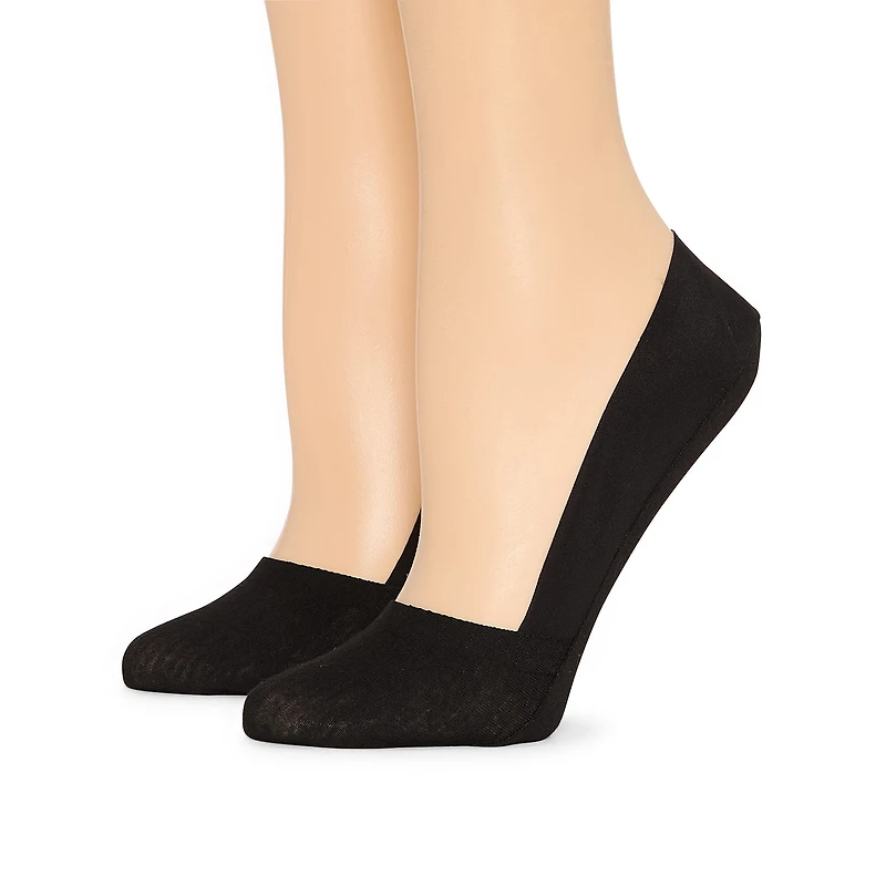 Peds Smooth Edge Low Cut Womens Multi-Pack 2 Pair Liner Socks