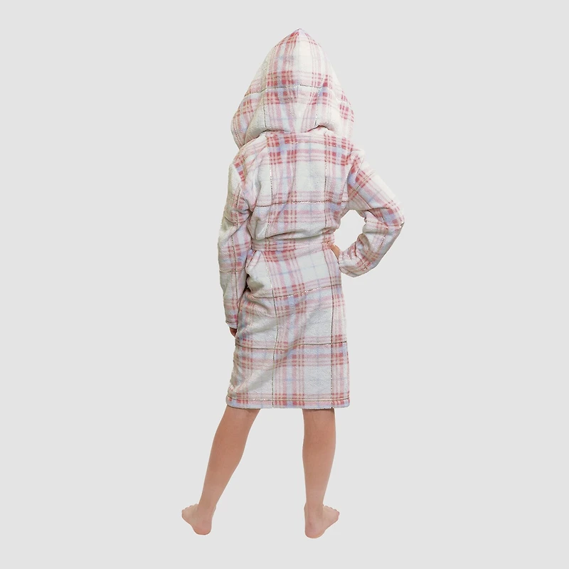 Dream Big Peace Out Girls Plush Long Sleeve Mid Length Robe
