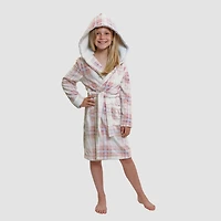 Dream Big Peace Out Girls Plush Long Sleeve Mid Length Robe