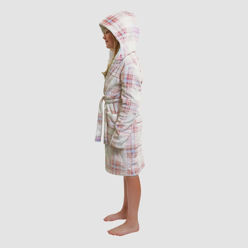 Dream Big Peace Out Girls Plush Long Sleeve Mid Length Robe