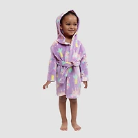 Dream Big Peace Out Girls Plush Long Sleeve Mid Length Robe