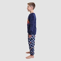 Dream Big Peace Out Little & Kid Boys Plush Crew Neck Long Sleeve 2-pc. Pajama Set