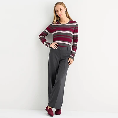 Liz Claiborne Audra Womens Wide Leg Mid Rise Trouser