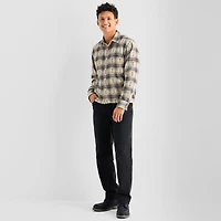 Arizona Mens Long Sleeve Boxy Fit Button-Down Shirt