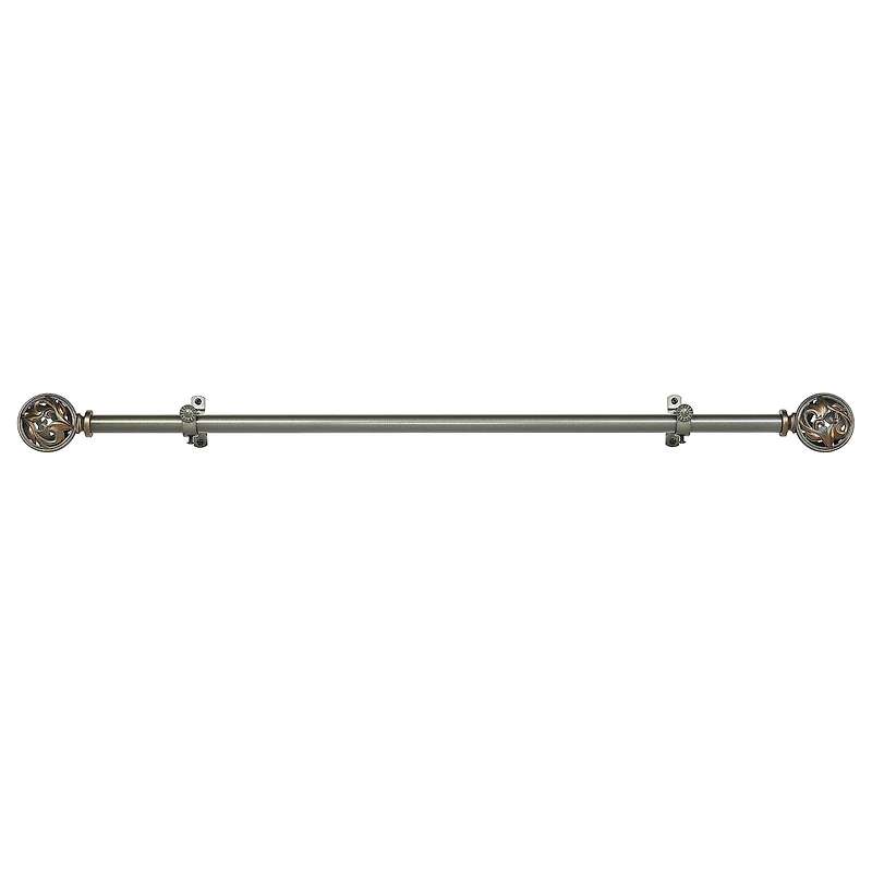 Buono II ¾" Adjustable Curtain Rod with Grace Finial