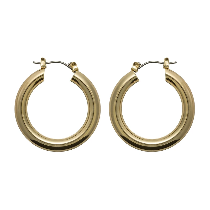 Bold Elements Thick Womens 30mm Hoop Earrings