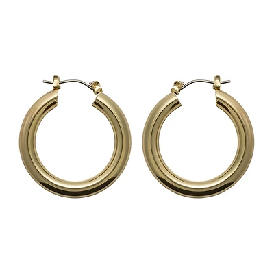 Bold Elements Thick Womens 30mm Hoop Earrings