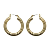 Bold Elements Thick Womens 30mm Hoop Earrings