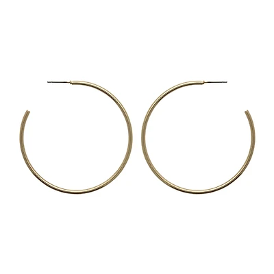 Bold Elements Thin Womens 51.6mm Hoop Earrings