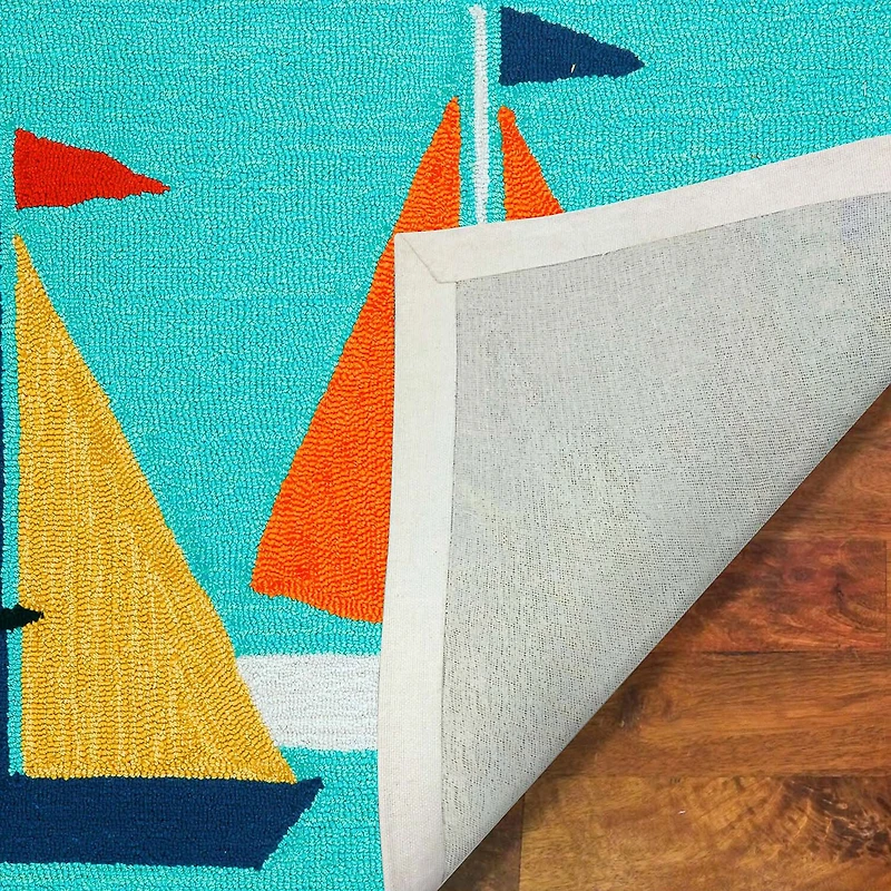 Liora Manne Frontporch Sailing Dog Animal Hand Tufted Indoor Outdoor Rectangular Accent Rug