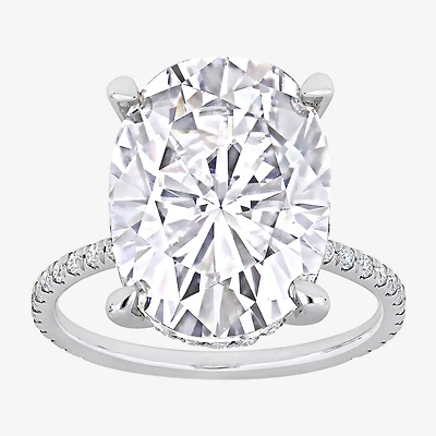 Womens 8 Ct.T.W. Lab Created White Moissanite 10K Gold Engagement Ring