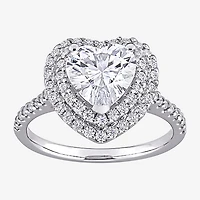 Womens 2 5/8 Ct. T.W. Lab Created White Moissanite 10K Gold Heart Engagement Ring