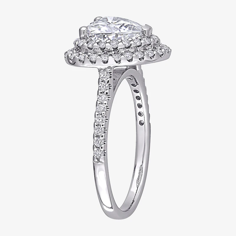 Womens 2 5/8 Ct. T.W. Lab Created White Moissanite 10K Gold Heart Engagement Ring