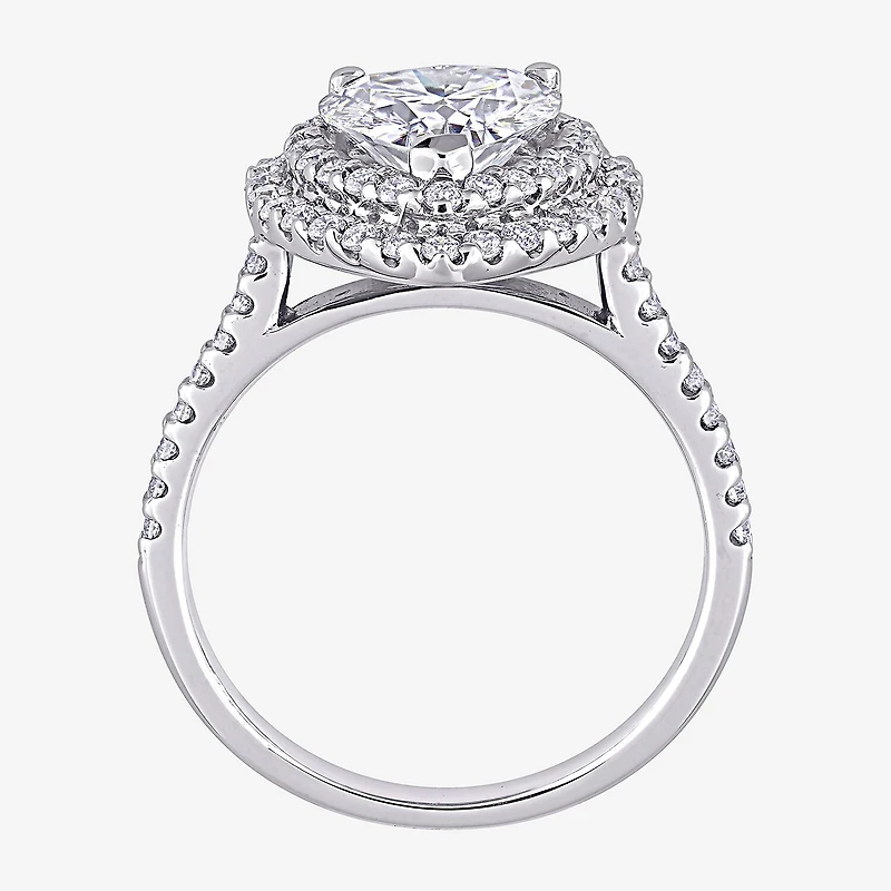 Womens 2 5/8 Ct. T.W. Lab Created White Moissanite 10K Gold Heart Engagement Ring