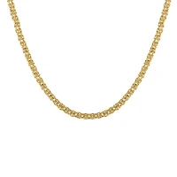 Unisex Adult 10K Gold 20 Inch Byzantine Chain Necklace