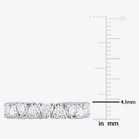 Womens 4MM 3 3/8 Ct. T.W. Lab Created White Moissanite Sterling Silver Heart Eternity Wedding Band