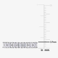 Womens 3.5MM 1 1/2 CT. T.W. Lab Created White Moissanite Sterling Silver Eternity Wedding Band