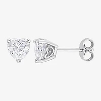 1 1/2 CT. T.W. Lab Created White Moissanite Sterling Silver 6.8mm Stud Earrings