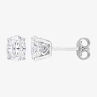 2 CT. T.W. Lab Created White Moissanite Sterling Silver 7mm Stud Earrings