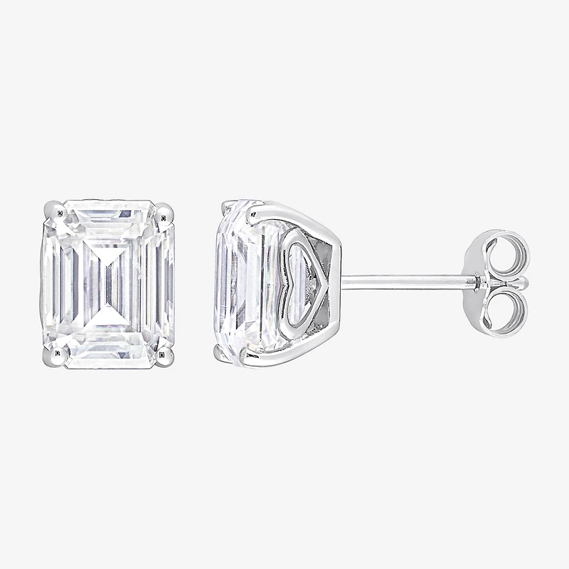 5 CT. T.W. Lab Created White Moissanite Sterling Silver 9.1mm Stud Earrings