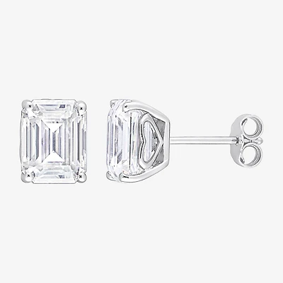 5 CT. T.W. Lab Created White Moissanite Sterling Silver 9.1mm Stud Earrings