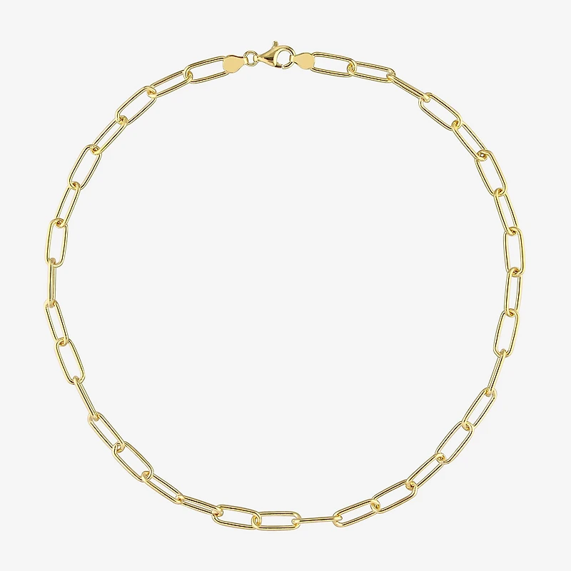 Womens 18K Gold Over Silver 20 Inch Link Necklace