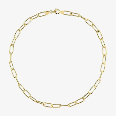Womens 18K Gold Over Silver 20 Inch Link Necklace