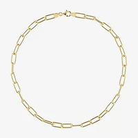 Womens 18K Gold Over Silver 20 Inch Link Necklace
